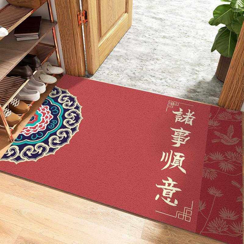 新中式丝圈PVC入户地垫玄关进门脚垫防滑防尘进门垫地垫可裁剪,居家布艺,入户地垫,淘宝优惠券,粉丝福利购,淘宝优惠卷