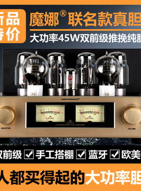 魔娜胆机 管音者KT88大功率推挽胆机45W带蓝牙带网罩家用发烧胆机