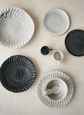 法国进口Jars Dashi餐具盘子小众陶瓷餐盘牛排盘花边水果盘沙拉盘