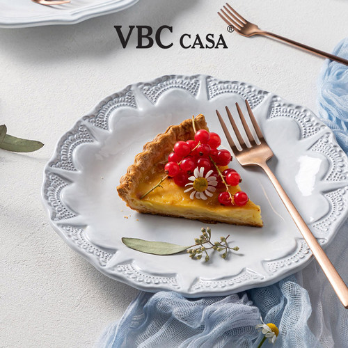 VBC黑陶餐具盘子沙拉碗家用餐盘