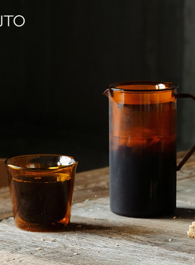 日本Kinto Cast琥珀色咖啡杯耐热玻璃杯子马克杯茶杯啤酒杯牛奶杯