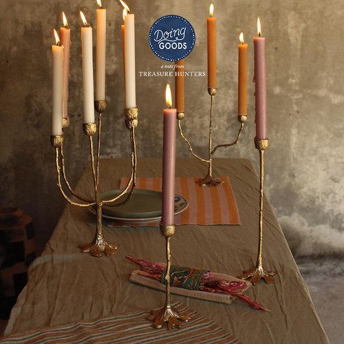 黄铜烛台摆件蜡烛托节日装饰