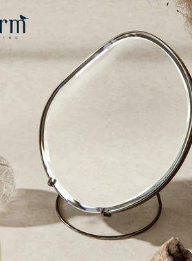 丹麦Ferm Living桌面化妆镜异形台式镜子家用卧室可拆卸 简约轻奢