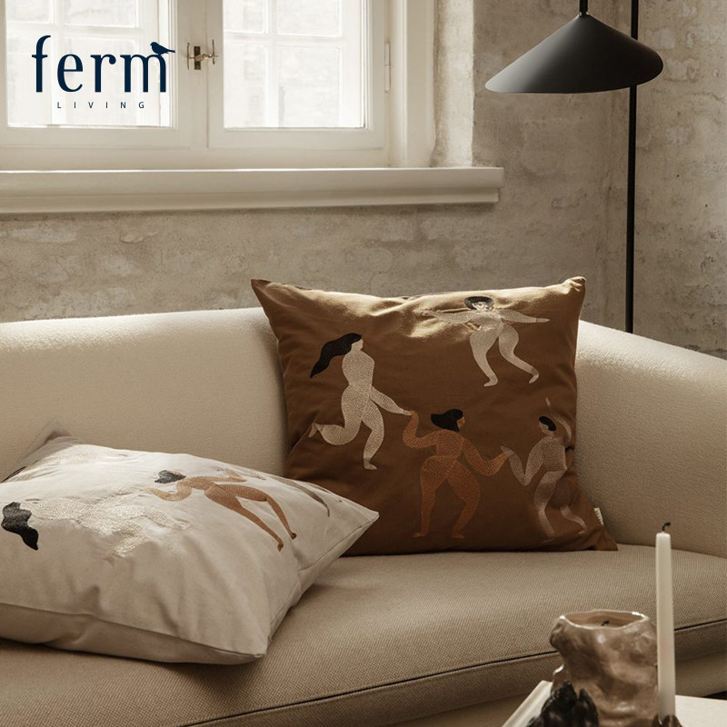 丹麦FermLiving客厅沙发抱枕