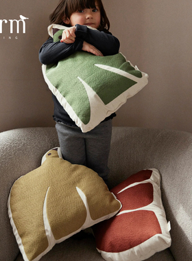 丹麦进口Ferm Living Swif Bird鸟类抱枕客厅靠垫童趣刺绣靠枕