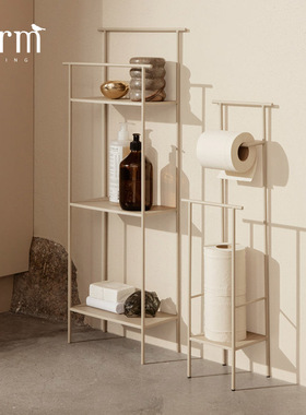 丹麦Ferm Living DORA系列毛巾浴巾架金属置物架卷纸架浴室收纳