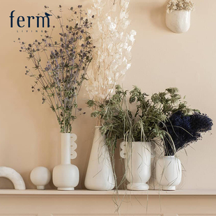 丹麦Ferm 饰摆件北欧风客厅现代轻奢干花花器 Living插花瓶家居装