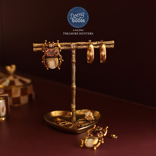 黄铜竹节饰品收纳架项链展示架
