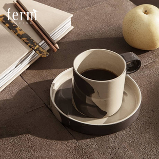 丹麦Ferm 设计感小众 Living陶瓷咖啡杯碟侘寂风杯子下午茶杯套装