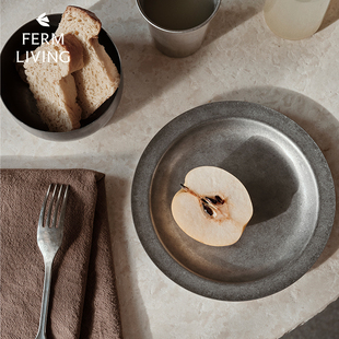 丹麦Ferm Tumbled不锈钢餐具碗盘杯子露营风户外果盘 Living