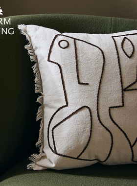 丹麦Ferm Living Figure客厅沙发抱枕北欧卧室床头靠背办公靠枕