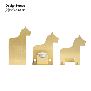 瑞典Design Stockholm复古黄铜茶蜡烛台可折叠蜡烛托氛围感 House