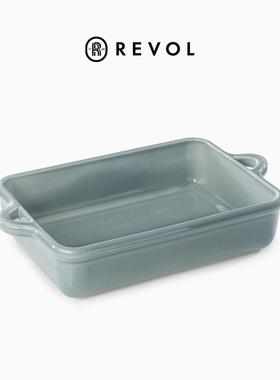 法国REVOL进口双耳陶瓷烤箱烤盘长方形烘焙模具 家用芝士焗饭盘
