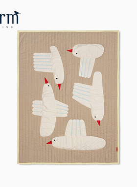 丹麦进口Ferm Living儿童毯子夹棉盖毯绗缝多功能薄被午睡毯家用