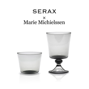 比利时Serax MERE小众设计烟灰色红白葡萄酒杯高脚玻璃杯子