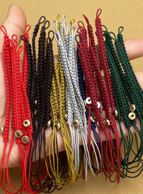 A203珠宝店用钥匙扣挂件绳平结铜扣款diy绳编半成品配件材料饰品