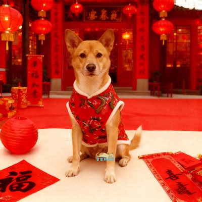 田园犬专用衣服2025新款冬季中型犬冬装加厚保暖狗狗东北大花棉袄