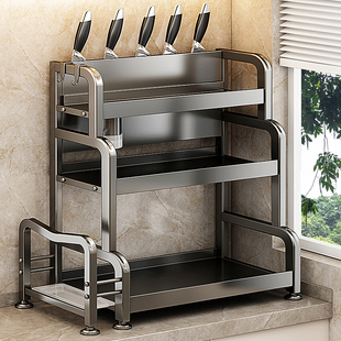 日本进口厨房调料品置物架多功能筷刀架台面用品盐调味料瓶收纳架