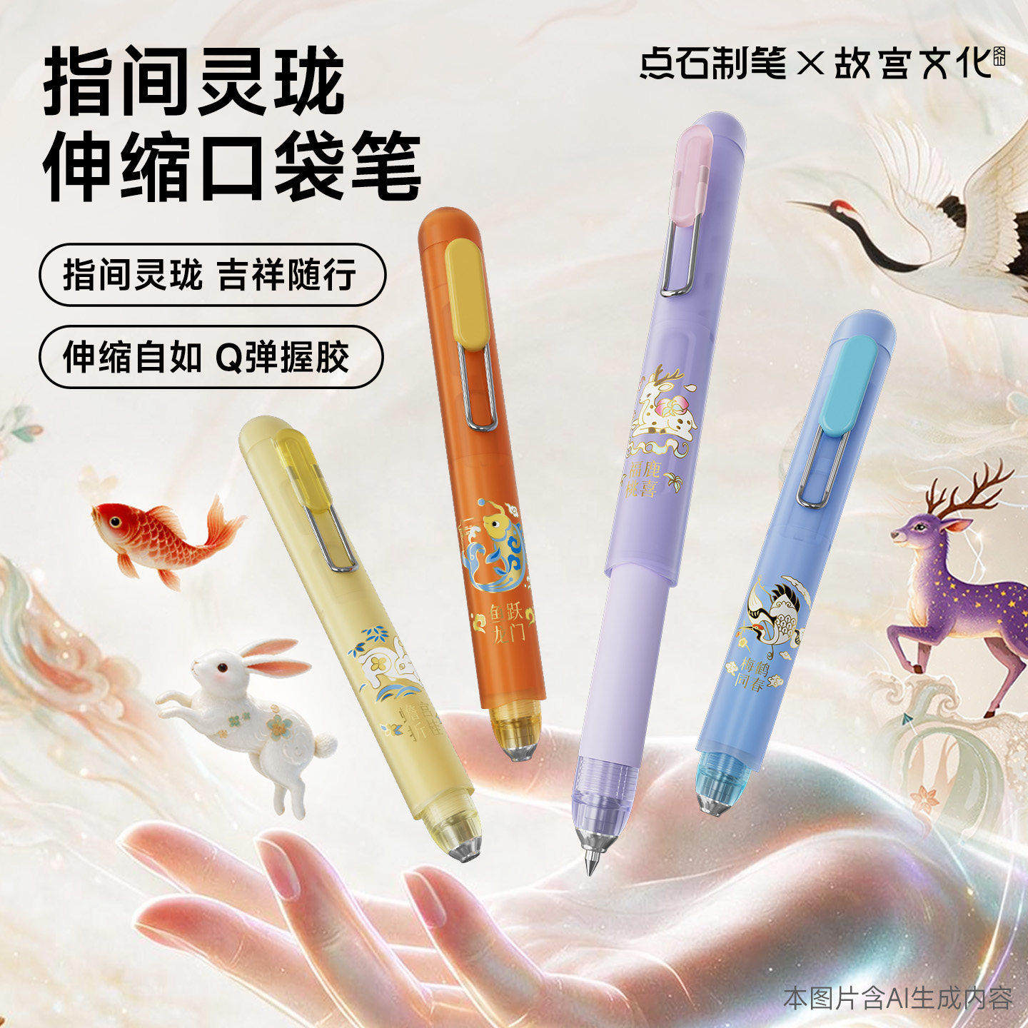 点石联名口袋中性笔速干顺滑
