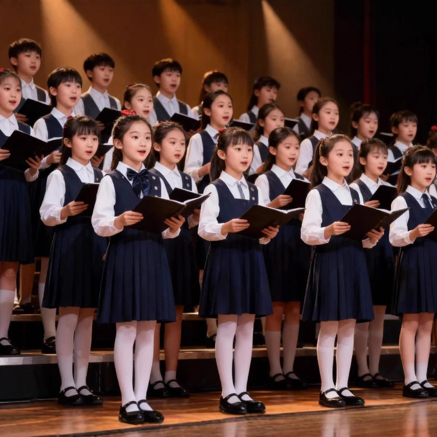 儿童合唱演出服朗诵演讲口才表演服女英伦风套装幼儿园小学生班服图片