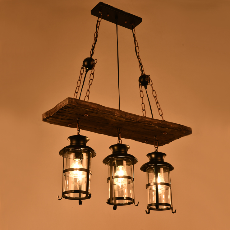 美式乡村复古实木个性怀旧loft酒吧吧台吊灯网伽咖啡厅服装店吊灯
