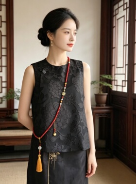 红依新中式古风流苏多层毛衣链