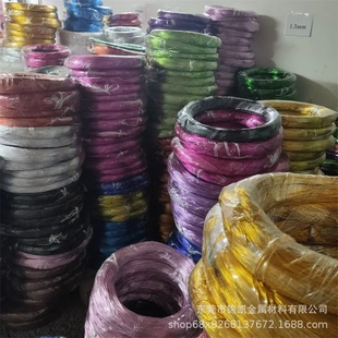 3.0mm工艺品造型铝丝 现货批发自行车手工diy编织彩色氧化铝线1.0