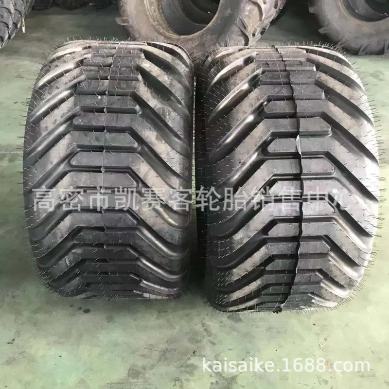 前进农业捆草机轮胎500/45-22.5人字防陷真空胎牧地平板拖车轮胎