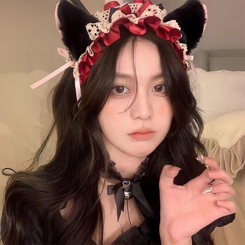 Cosplay可爱蕾丝猫耳发箍罗莉塔头饰lolita头饰猫耳甜美女仆发箍,美发护发/假发,假发发箍,淘宝优惠券,粉丝福利购,淘宝优惠卷