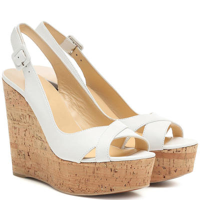 欧美时装凉鞋 绑带坡跟超高跟女鞋 wedges sandal 2020增高纯色