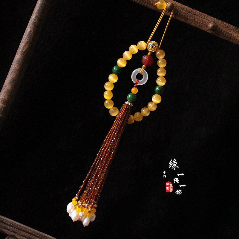 原创新中式古风十八子汉服压襟手串女尖晶石旗袍珍珠挂饰品手持,饰品/流行首饰/时尚饰品新,胸针,淘宝优惠券,粉丝福利购,淘宝优惠卷