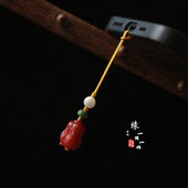 包包挂绳 新中式 「百财」南红玛瑙白菜手机链 国风挂件手机挂饰