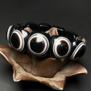 藏区回流高油包浆缠丝玛瑙天眼手链男款玉石手排单圈手串大气