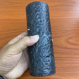 天然药王陨石茶杯净化水质水杯橄榄强磁藏玉养生保健磨砂杯子玉石