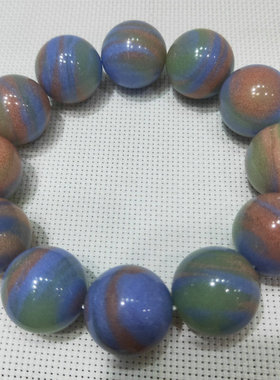 萤石绿色夜明珠水晶炫彩时尚饰品