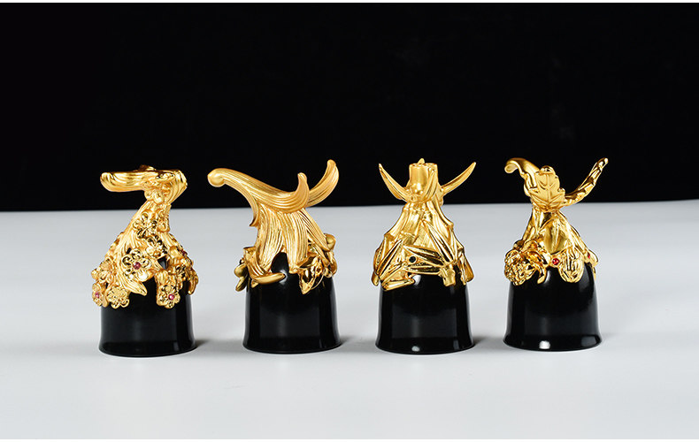 和田玉礼品青玉白玉梅兰竹菊金镶玉酒杯商务礼品厂家直销包邮