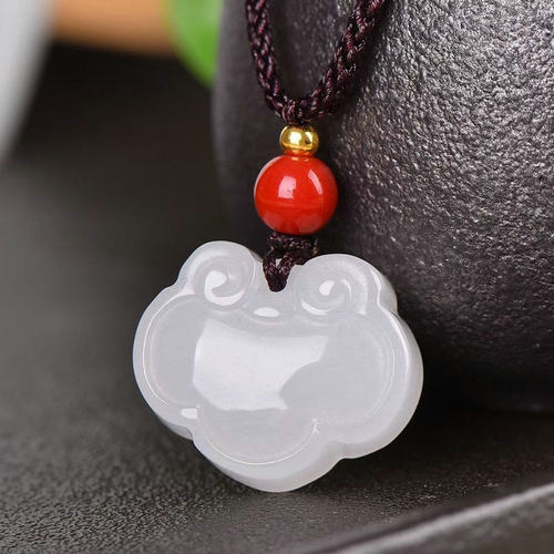 新疆金丝玉如意锁宝宝吊坠