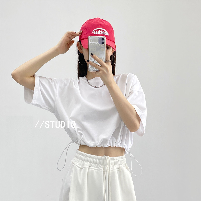 爵士舞蹈服女韩版短款jazz上衣学生嘻哈街舞练功服韩舞现代舞服装