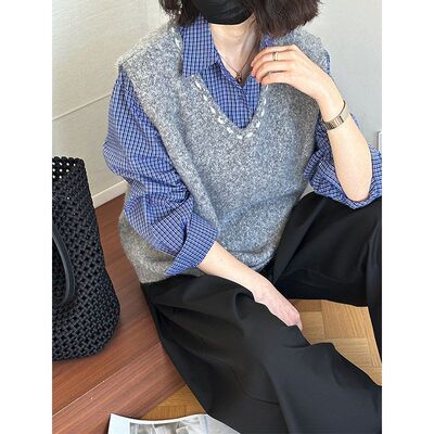 橘芷春季新款韩系慵懒无袖领设计