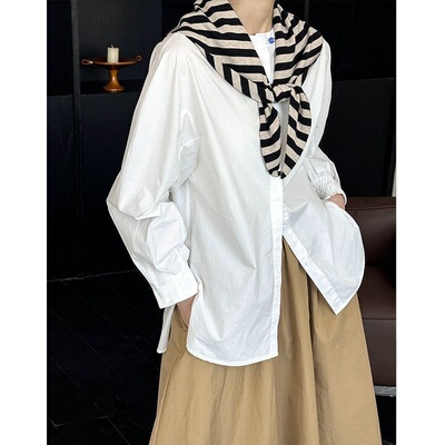 2025秋新上衣新中式领口盘扣气质百搭显瘦设计感衬衫1605强明女装