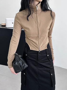 【一见倾心的辣妹穿搭】2025秋季韩系修身甜酷辣妹风8659强明女装