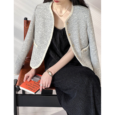 短款小香风外套2025春新法式高级感洋气名媛韩系上衣8570强明女装