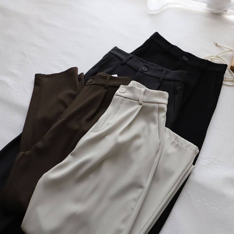2025春季新品韩百搭哈伦裤后松紧腰西装裤小个子长裤3179强明女装,女装/女士精品,西装裤/正装裤,淘宝优惠券,粉丝福利购,淘宝优惠卷