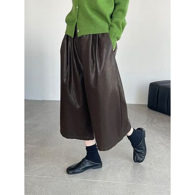 PU皮裤女25秋上滔川韩系宽松八分
