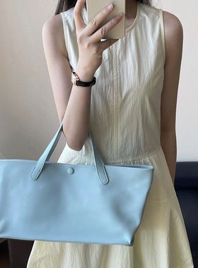 韩系极简手提包2025夏季新款大容量通勤斜挎包LD9135 强明女装