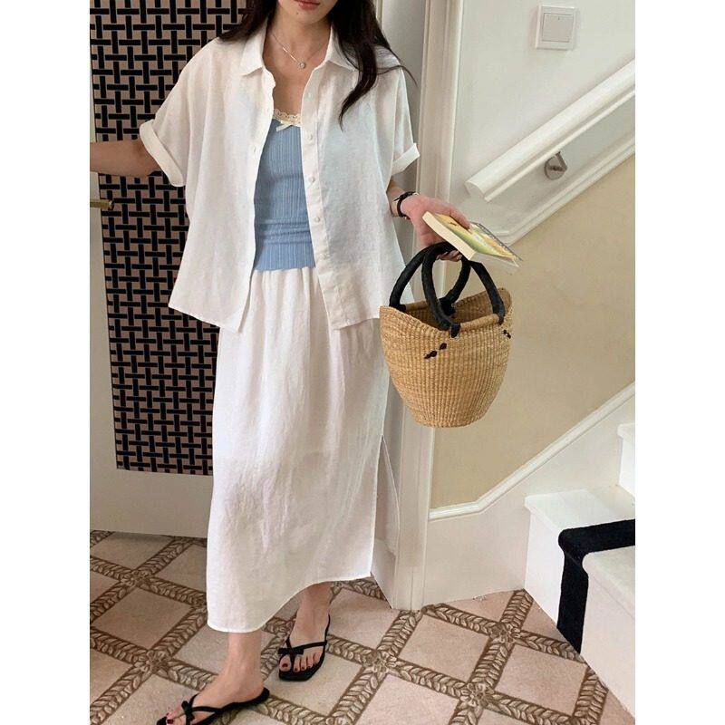 thMorning欧尼松弛感100亚麻短袖