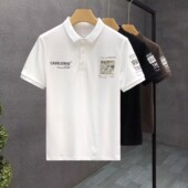 2025新款 polo衫 翻领百搭t恤潮流男士 修身 夏季 半袖 潮牌高端短袖