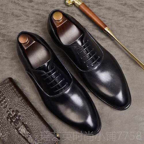 正品名青牌高端男鞋202季新款中年春男士真皮商务皮5鞋男式办公室
