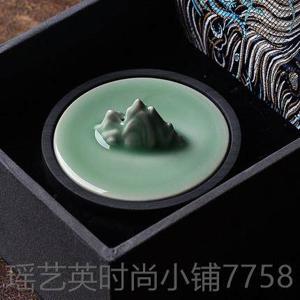 新款山川湖笔刷书砚台元砚台盖饰防蒸发纸墨用池四宝书房天法然原
