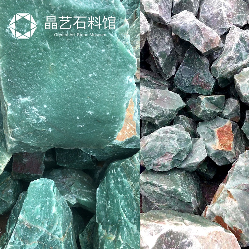 正品天然绿东陵玉石原石摆件雕刻毛料大块东陵玉原矿原料吊坠手镯